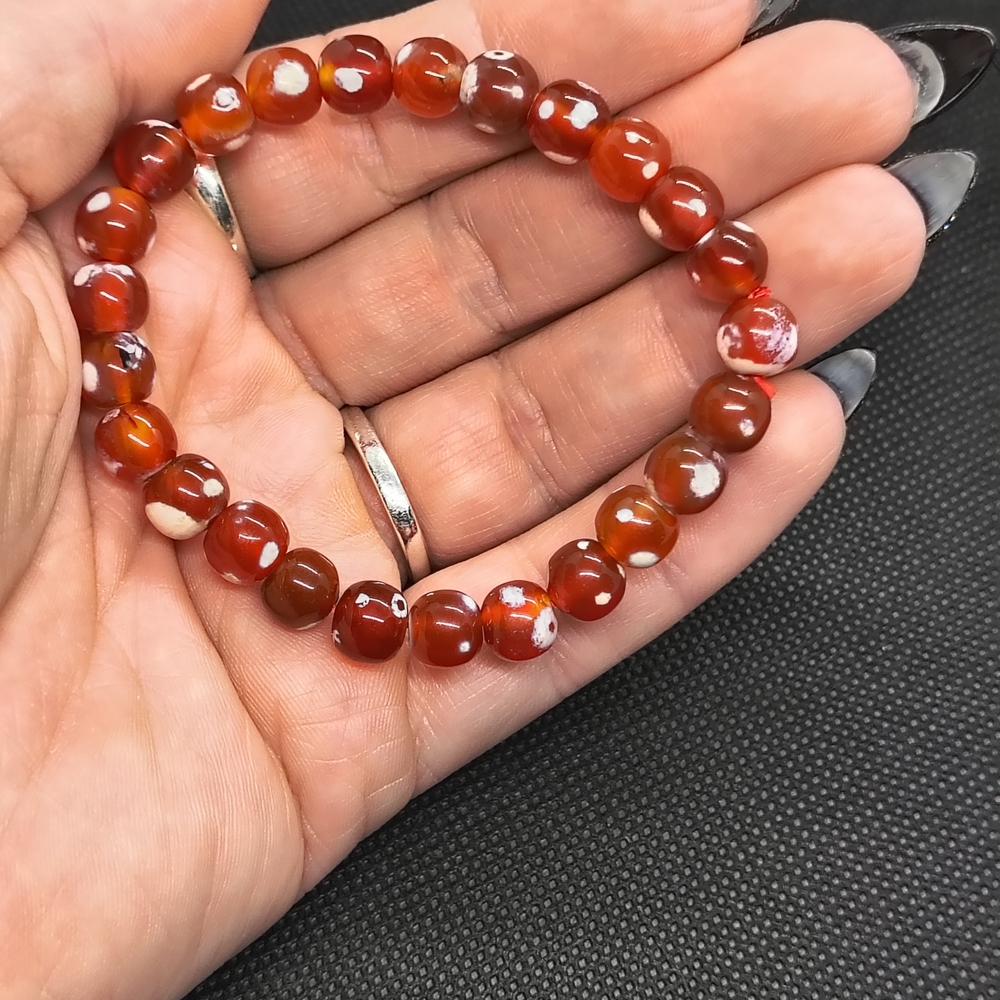 Vibrant Red Carnilian Agate Bracelet
